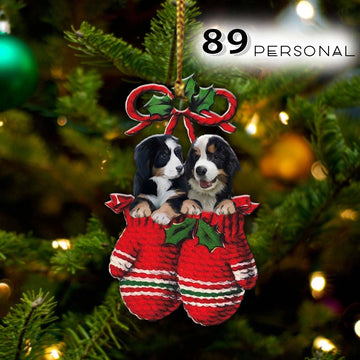 Bernese Mountain Inside your gloves Christmas Holiday - One Sided Ornament