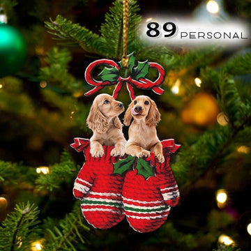 Cocker Spaniel Inside your gloves Christmas Holiday - One Sided Ornament
