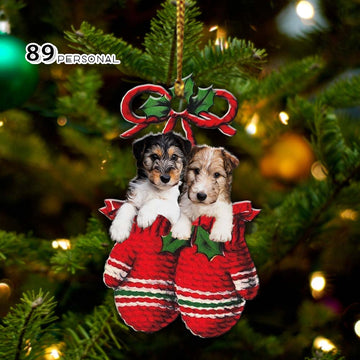 Fox Terrier Inside your gloves Christmas Holiday - One Sided Ornament