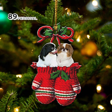 Japanese Chin Inside your gloves Christmas Holiday - One Sided Ornament