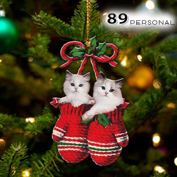 Ragdoll Inside your gloves Christmas Holiday - One Sided Ornament