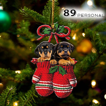 Rottweiler Inside your gloves Christmas Holiday - One Sided Ornament