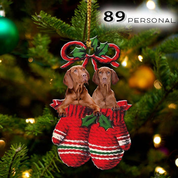 Vizsla Inside your gloves Christmas Holiday - One Sided Ornament
