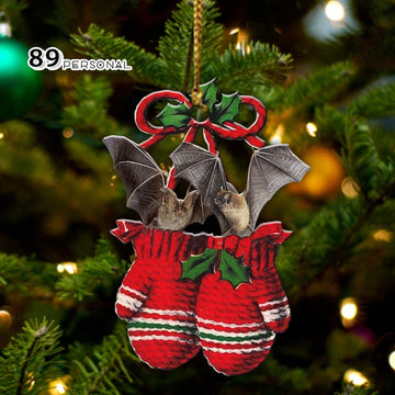 Bats Inside your gloves Christmas Holiday - One Sided Ornament
