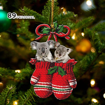 Koala Inside your gloves Christmas Holiday - One Sided Ornament