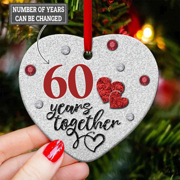 60 Years Together Personalized Ceramic Ornament
