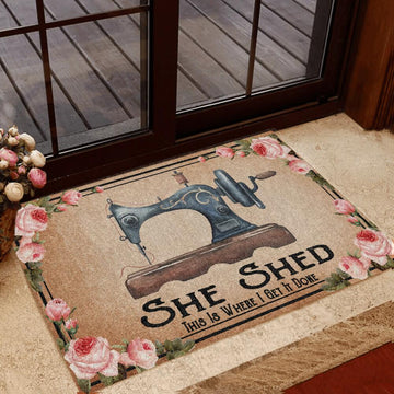Sewing She Shed This Is Where I Get It Done  - Doormat