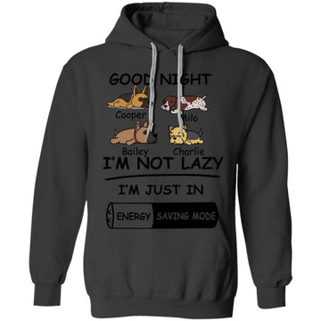 Dog Lovers Personalized Tshirt Hoodie Good Night I Am Not Lazy