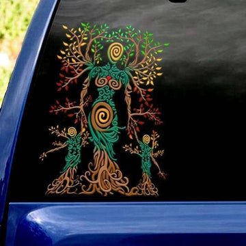 Mom And Son Daughter Trees Mother Natural Mom - Decal