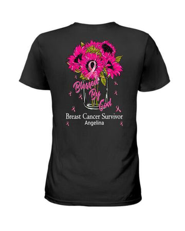 Blessed By God Breast Cancer Personalized Standard T-shirt