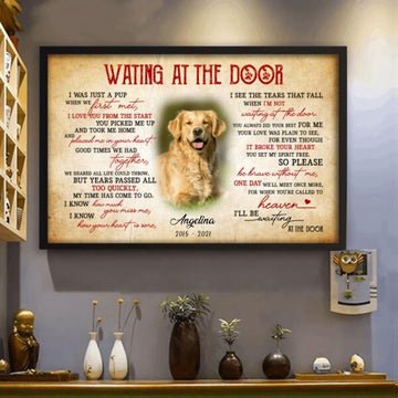 Dog Lovers Waiting At The Door - Personalized Poster