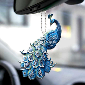 Peacock God says you are - Two sides ornament