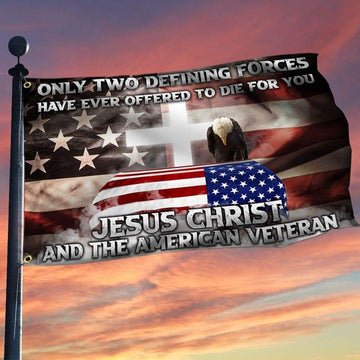 Jesus Christ and The American Veteran - House Flag