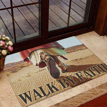 God Walk By Faith - Doormat