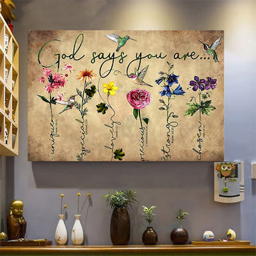 God Say You Are - Matte Canvas, christian canvas, christian art, christian home decor, jesus wall art