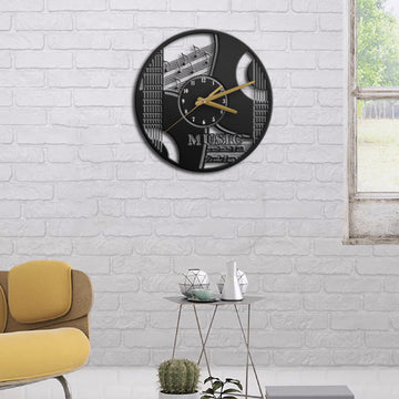 Music Is Who I Am Guitar Lovers Acrylic Wall Clock