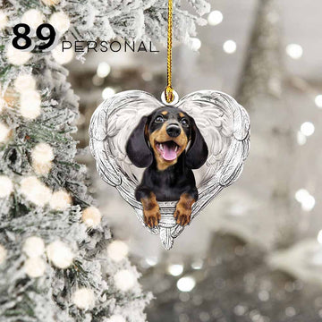 Dachshund The most beautiful angel - Shaped one sides ornament