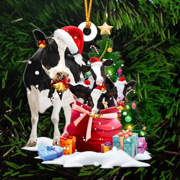 Cow and gift bags gift for her gift for him gift for Cow lover ornament