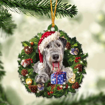 Irish Wolfhound and Christmas gift for her gift for him gift for Irish Wolfhound lover ornament