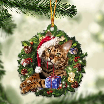 Bengal cat and Christmas gift for her gift for him gift for Bengal cat lover ornament