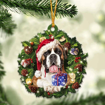Boxer and Christmas gift for Boxer lover - One side ornament