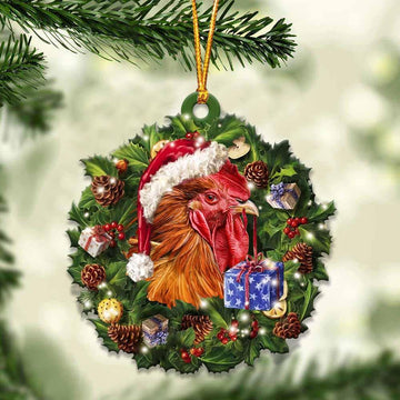 Chicken and Christmas gift for her gift for him gift for Chicken lover ornament