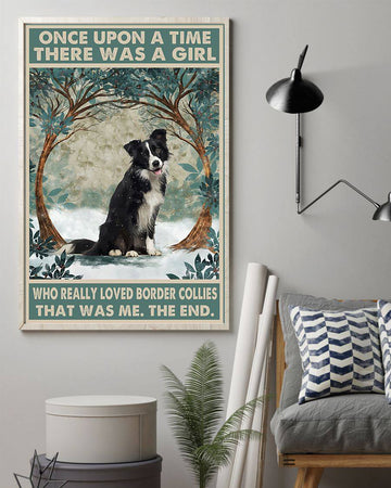 A Girl Who Really Loved Border Collies  - Matte Canvas , gift for you, gift for dog lover, gift for border collie lover, gift for her