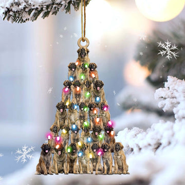 Leonberger Lovely Tree Christmas 2 sides Ornament