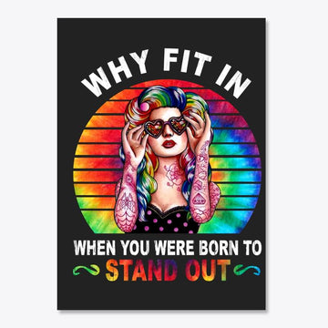 Tatoo Hippie Why Fit In When You Were Born To Stand Out - Decal
