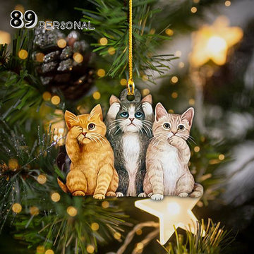 Cats Silence Is Gold - Two sides ornament
