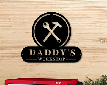 Daddy's workshop -  Cut Metal Sign