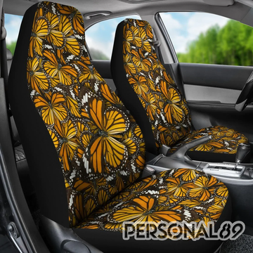 Monarch Butterfly Pattern Print Car Seat Covers