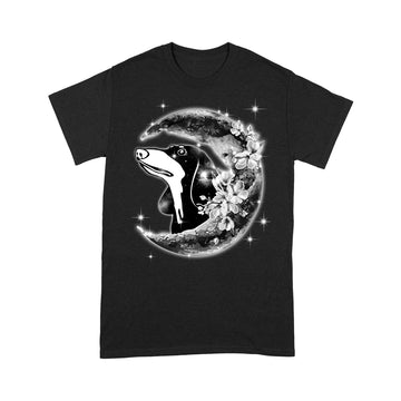 Dachshund Sparkling moonlight Black Standard T-Shirt