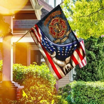 Firefighter American Flag - House Flag