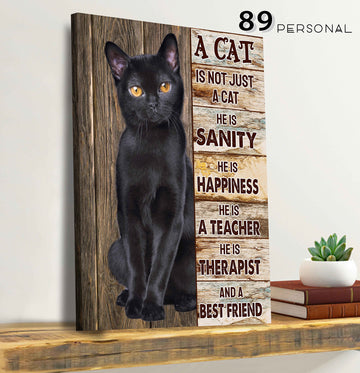 Black Cat Is Not Just A Cat Matte Canvas (1.25