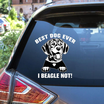 Beagle Best Dog Ever Decal