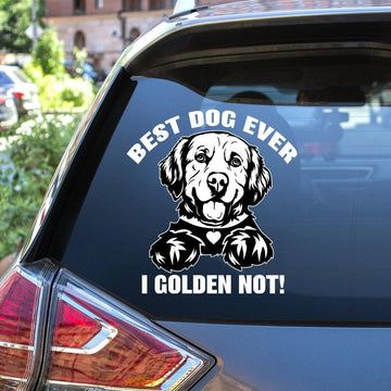Golden Retriever Best Dog Ever Decal