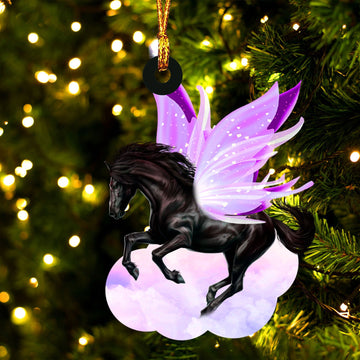 Horse and wings gift for her gift for him gift for Horse lover ornament