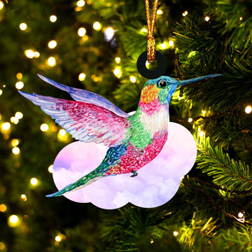Hummingbirds and wings gift for her gift for him gift for Hummingbirds lover ornament
