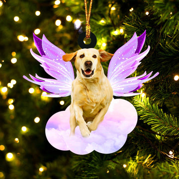 Labrador Retriever and wings gift for her gift for him gift for Labrador Retriever lover ornament