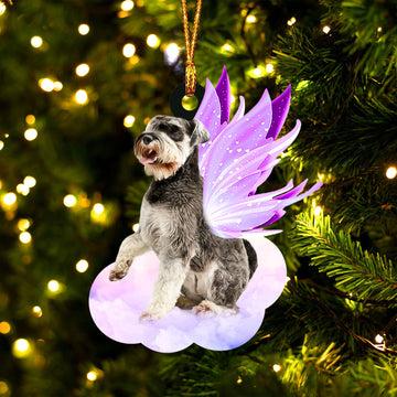 Schnauzer and wings gift for her gift for him gift for Schnauzer lover ornament