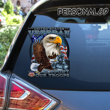 Eagle United States Veteran Support Our Troops - Decal