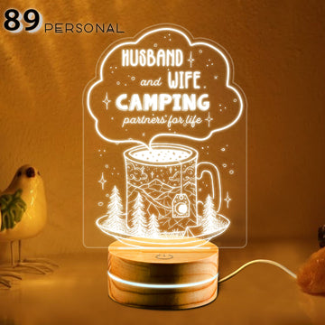 Husband And Wife Camping For Life - LED Lamp ZM