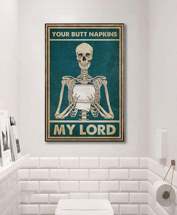 Skull Your Butt Napkins My Lord - Matte Canvas