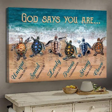 Turtles God Says You Are - Matte Canvas