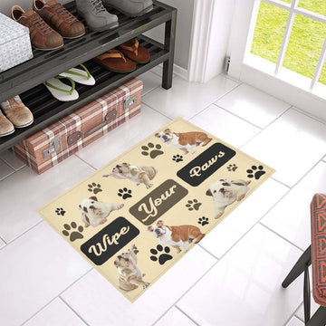 Bulldog Wipe Your Paws doormat
