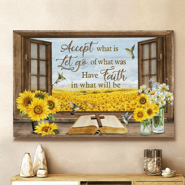 ACCEPT WHAT IS LET GO OF WHAT WAS JESUS - Matte Canvas