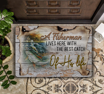 A Fisherman here with the best catch of his life - Doormat