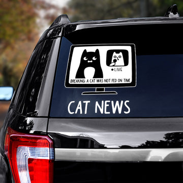 Cat News A cat was not fed on time Decal