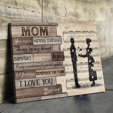 Gift For Mom From Son Song In My Heart Canvas